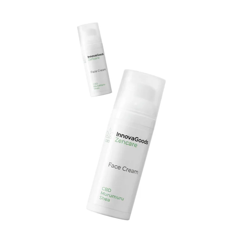 InnovaGoods Zencare — crema facial con CBD, dosificador airless de 50 ml